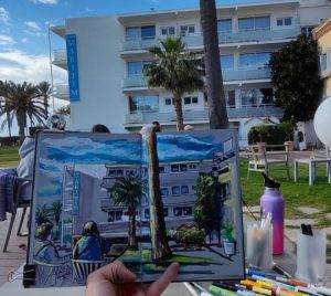 Sketching Sitges Hotel Maritim 300x100000